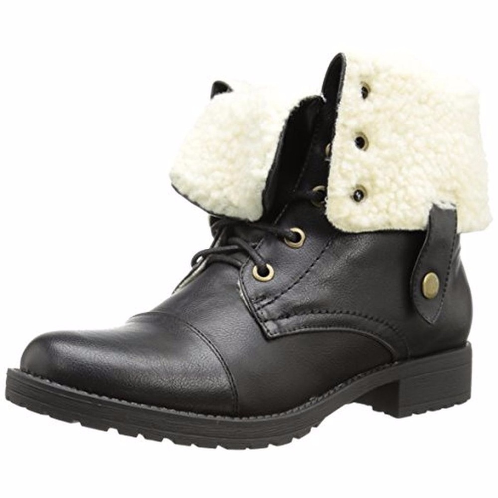 Penny Loves Kenny Women's Devon Blk Lace-Up Boots